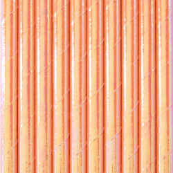 Papierstrohhalme 10 Stk. Schillerndes Rosa