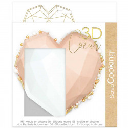 3D Silikonform Scrapcooking PASSION 17 cm Origami Herz