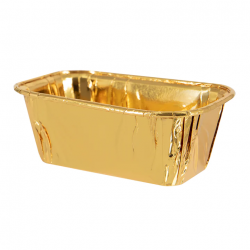 Foremki keksówki 10 szt Złote 8x4 cm