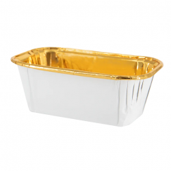 Foremki keksówki 10 szt Złoto białe 8x4 cm