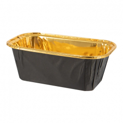 Foremki keksówki 10 szt Złoto czarne 8x4 cm