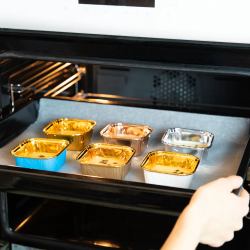 Foremki keksówki 10 szt Złoto czarne 8x4 cm