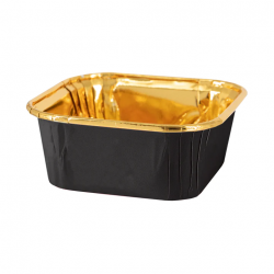 Foremki keksówki 10 szt Złoto czarne kwadrat 6,5 cm
