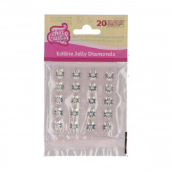 Jadalne diamenty PRZEZROCZYSTE 10 mm 20 szt