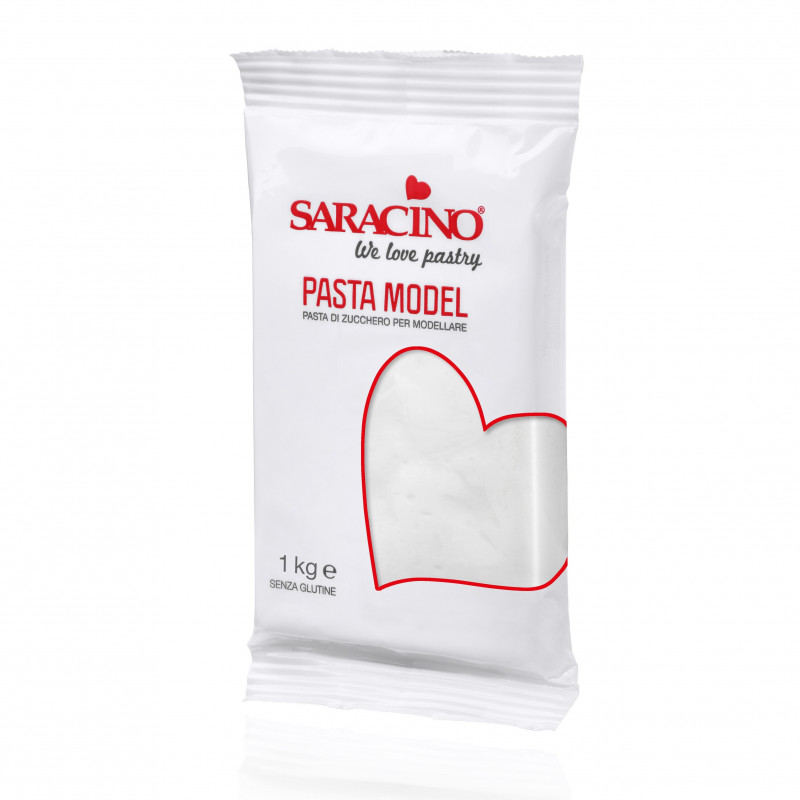 Modelling paste WHITE 1 kg Saracino plastic icing