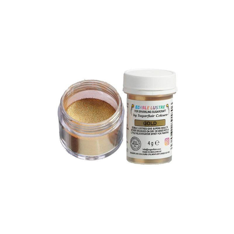 Sugarflair Gold Dusting Dye 4g ohne E171 Gold Gold