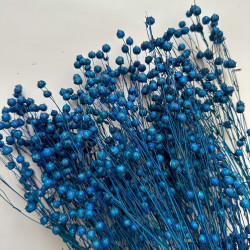 Getrocknete Blumen Kuchendekoration Tinsel Flax marineblau 10 Zweige