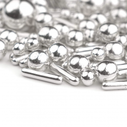 Posypka MAKARONIKI SREBRNE 300 g Decor Posypka MAKARONIKI SREBRNE 300 g Decor