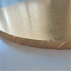 Podkład pod tort MASONIT 40 cm Złoty MDF podwójny 15mm
