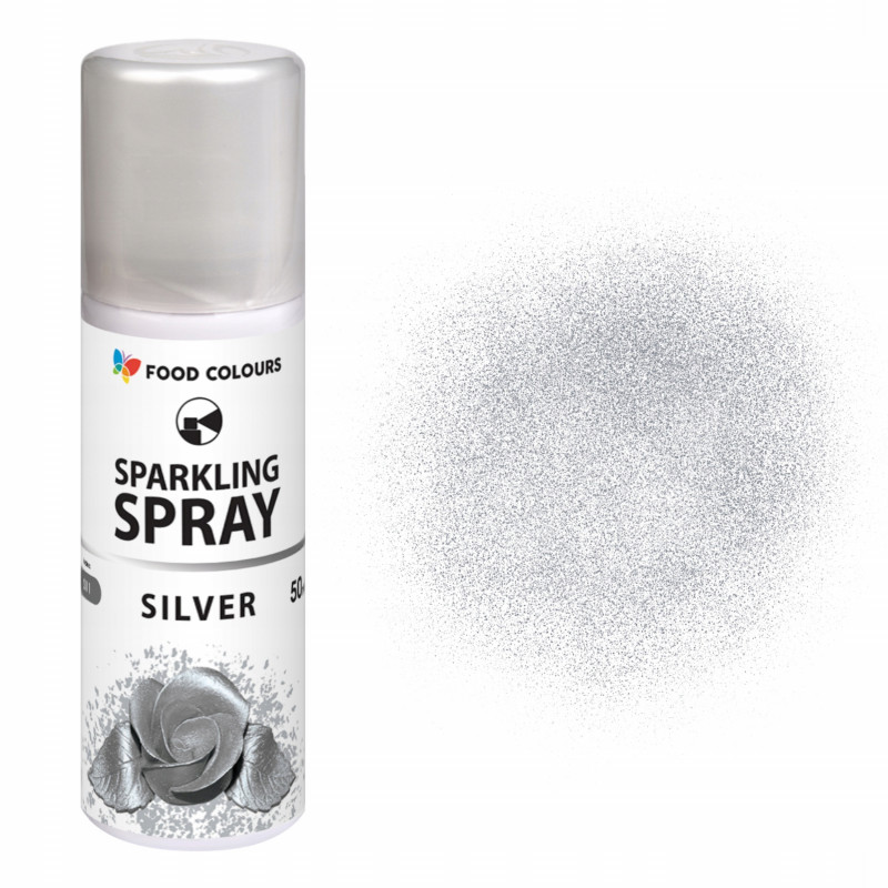 Food Colours Spray Dye SILVER 50 ml