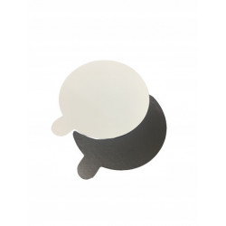 Bankett-Tablett 8 cm WHITE & BLACK 100 Stück rund