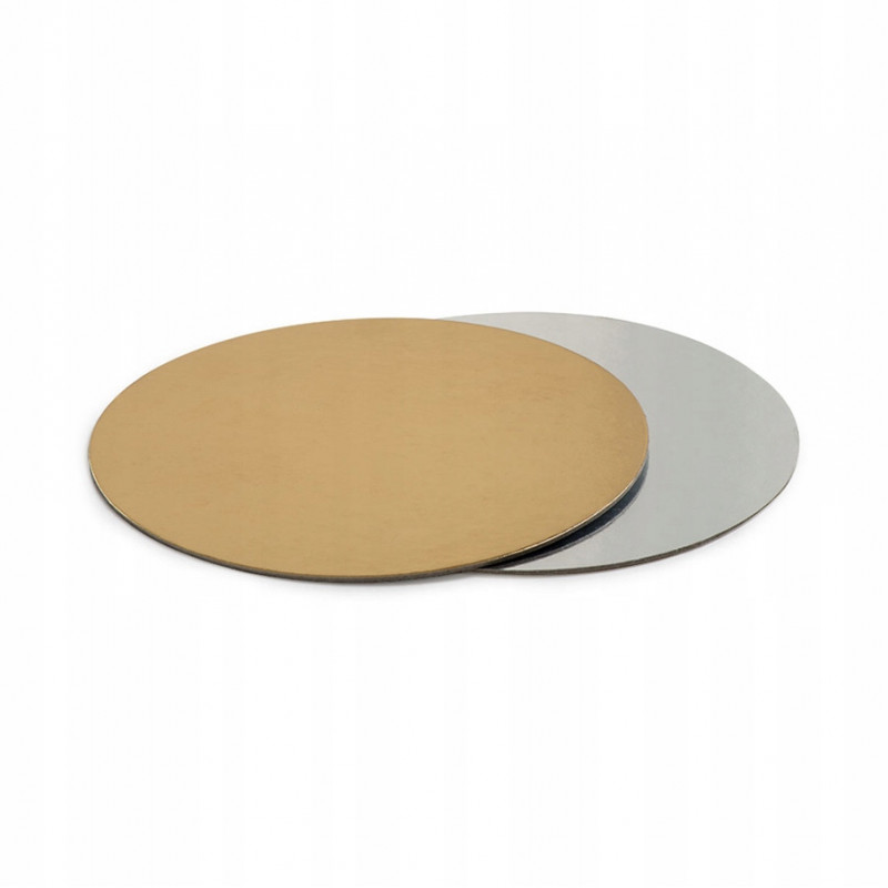 dünne Tortenunterlage gold/silber 22 cm - 10 Stk.