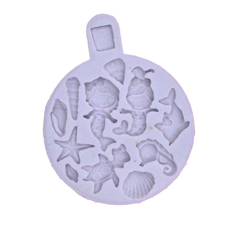 Karen MINI MERMAID szilikon forma, delfin, csikóhal, teknőspáncél