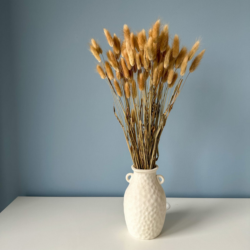 Suszone kwiaty Ozdoba na tort Suszki Lagurus naturalny 20 gałązek