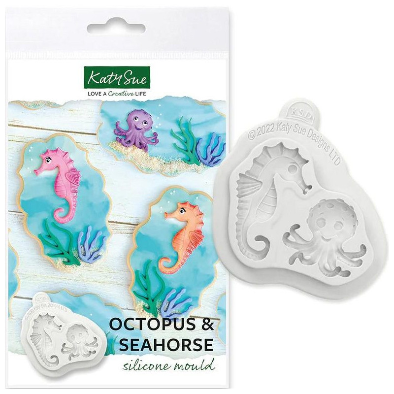 Katy Sue Seahorse silicone mould 4 designs