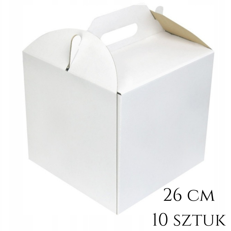 Opakowanie WYSOKIE 26x26x25 cm Białe pudełko 10 szt.