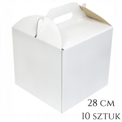 Doboz MAGAS 28x28x25 cm Fehér doboz 10 db.