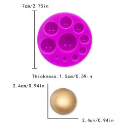 Forma silikonowa KULE 5 cm Półkule Forma silikonowa KULE 5 cm Półkule
