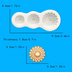 PC-Silikonform für Dalia-Brosche, 3 Größen