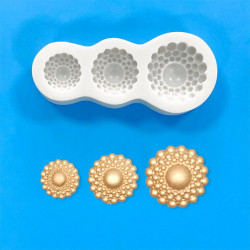 Silicone mold PC DALIA Brooch 3 sizes