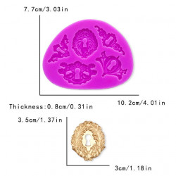 Forma silikonowa PC DZIURKA OD KLUCZA 5 wzorów Zamek