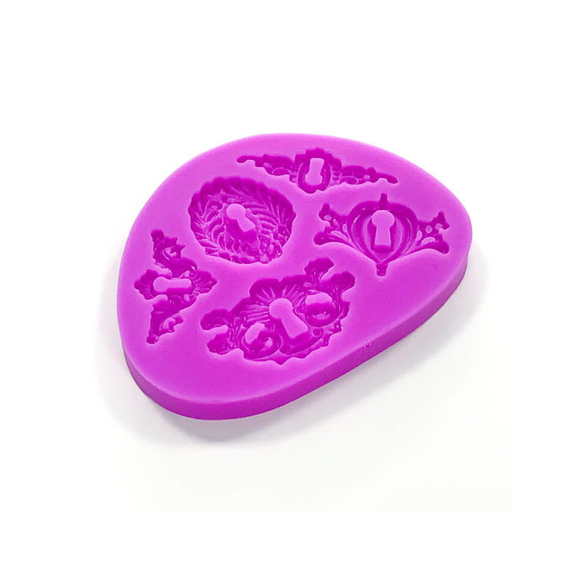 Silikónová forma z PC KEYHOLE s 5 vzormi zámku