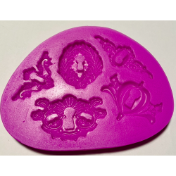 Forma silikonowa PC DZIURKA OD KLUCZA 5 wzorów Zamek