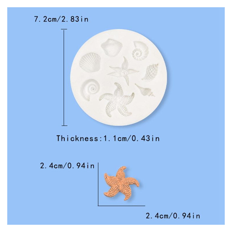 Silikonform USTA 4 Größen
