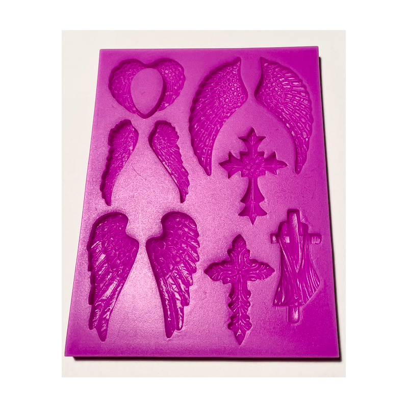 PC silicone mold WINGS CROSSES