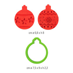 Formičky na dekoraci s potiskem formičky vánoční Baubles a 2 razítky