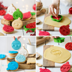 Decora-Formen mit Aufdruck Weihnachten Weihnachtsmann und Decora-Formen mit Aufdruck Weihnachten Weihnachtsmann und