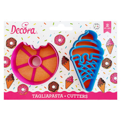 Foremka Decora z odciskiem Donut i Lód 2 szt