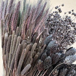 Getrocknete Blumen Tortendekoration Lametta blau 20 Zweige