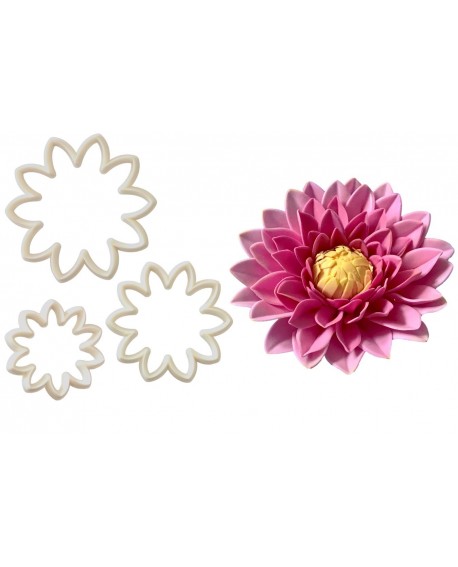 FMM 3 pcs Dahlia/ Chrysanthemum/ Water lily cutter