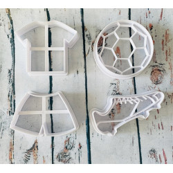 Foremka Piłka But Koszulka i Szorty 4 szt wykrawaczki piłkarskie