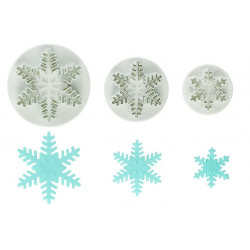 Ausstecher mit Auswerfer PME 3 Stück mini Schneeflocken Ausstecher mit Auswerfer PME 3 Stück mini Schneeflocken