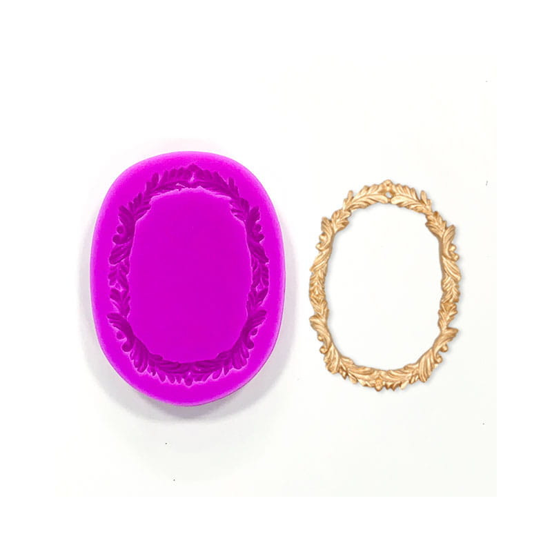 PC-Silikonform FRAME mittel 5,5 x 8 cm oval Nr. 4