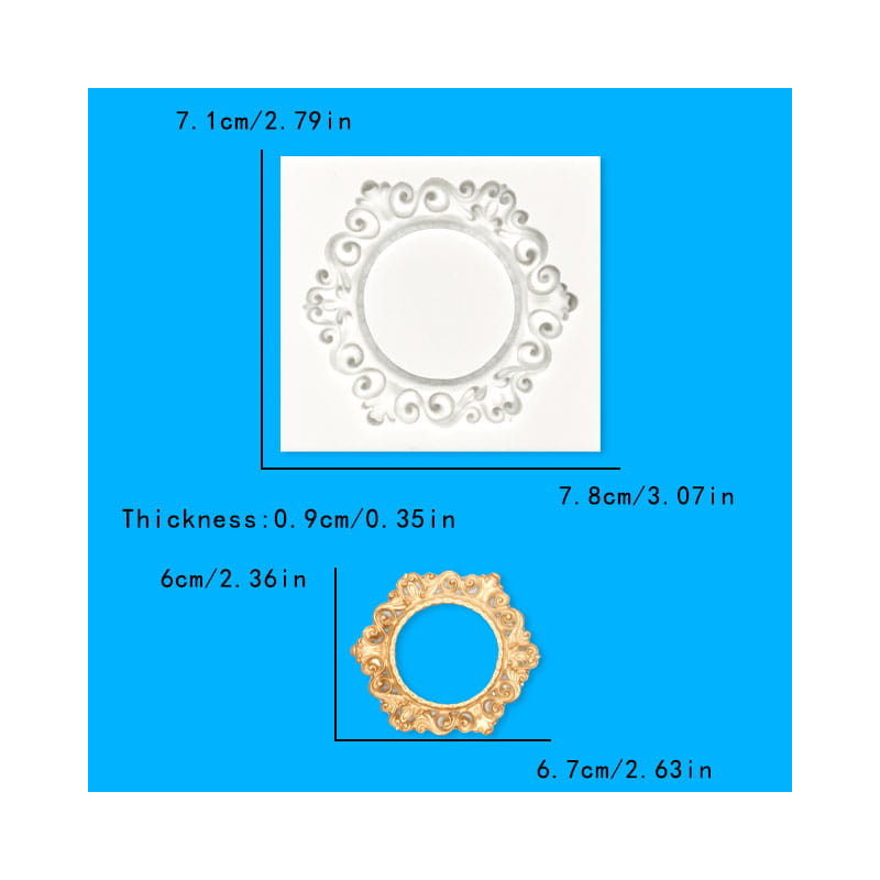 PC szilikon forma FRAME közepes 6,5 cm kerek 7-es sz.