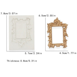 Forma silikonowa PC RAMKA średnia 4,5 x 6,5 cm
