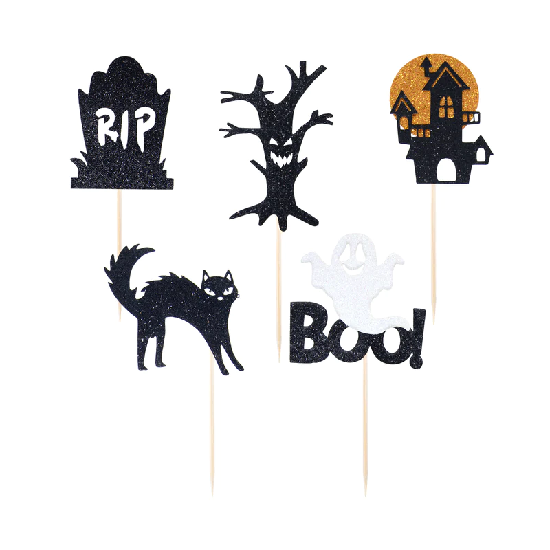 Halloween Zápichy 5 ks. Třpytky