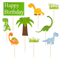 Pikery Dinozaury 9 szt. Topper