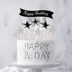 Alles Gute zum Geburtstag Acryl Gold dekorative Topper
