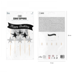 Topper ZŁOTE KRYSZTAŁY Ozdoba na tort