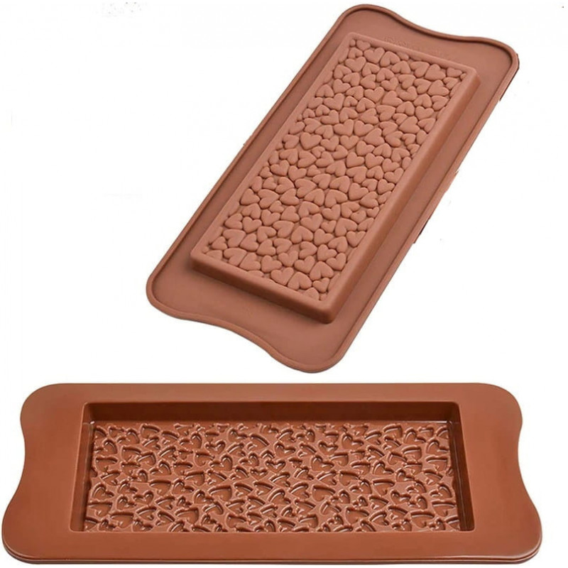 Hearts chocolate bar silicone mold