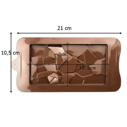 Silikonová forma na čokoládové tyčinky Cracked Crush