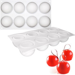 Szilikon forma GOLYÓK 6 cm 8 foglalat
