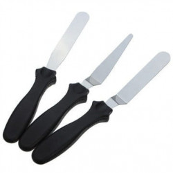 Spatula, 3 pieces, smooth and broken, 23 cm