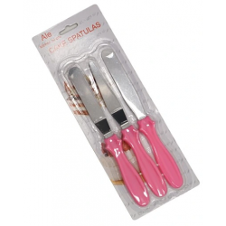 Spatula, 3 pieces, smooth and broken, 23 cm