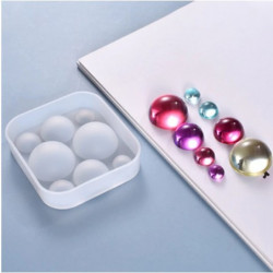 Силиконовая форма «Полусферы», капли 9–25 мм.