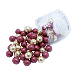 Sprinkles Happy Chocolate Balls XXL Gold Pearl Ruby 130g Delight Sprinkles Happy Chocolate Balls XXL Gold Pearl Ruby 130g Delight